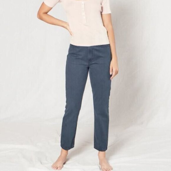 Outerknown‎ Jeans Women's Size 28 Dark Navy Blue Hue Dune High Rise Slim Fit NWT - Picture 5 of 16